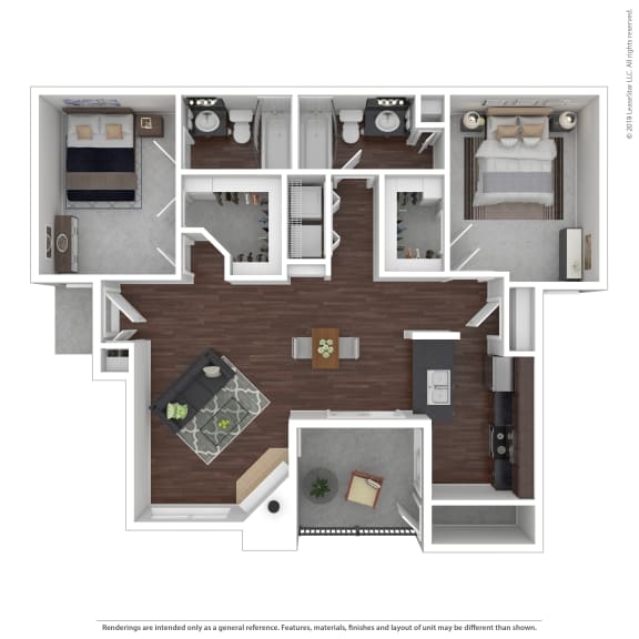 B2 Floor Plan at Infinity on the Mark, Dallas, Texas